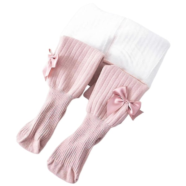 Babyjente Leggings Høst Vinter Tykke Leggings Varmende Plysjforet Strømpebukser En-delt Barn Pink 3-5 Years Old