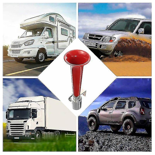 12/24v 600db Super Tog Horn Til Lastbiler Suv Bil Båd Motorcykler Elektrisk Rød Lufthorn