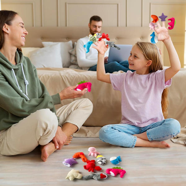 10 stk. fingerdukker til småbørn, bløde plysdyr fra havet fingerdukkelegetøj til historietid legetid shows festartikler, pædagogiske dukker 10 Pcs Fruit Finger Puppet