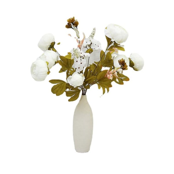 Silke bukett peon blomst kunstig brude hjem bryllup dekor forsyninger