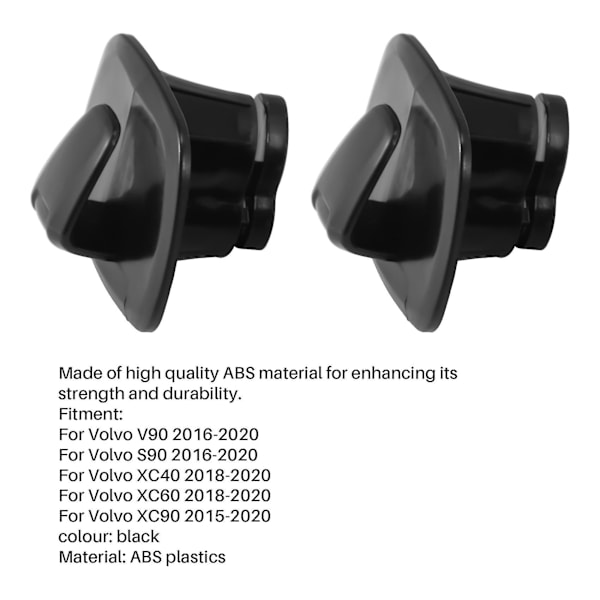 2 kpl Auton Musta Abs Sisäkaton Koukut Vaatteiden Ripustin Koukku Listoille Volvo V90 S90 Xc40 Xc60 Xc90 20-Hyvä