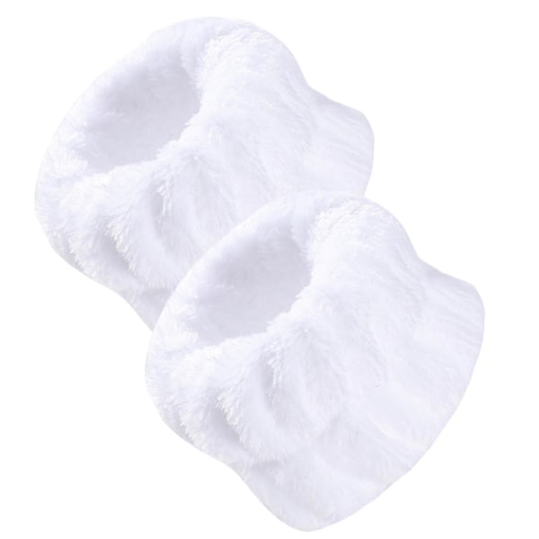 2 st Face Wash Armband Microfiber Cuff Armband Mjukt Absorberande Spa Handledstvättband White