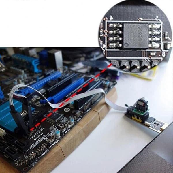 CH341A USB BIOS-programmør til 24/25-seriens EEPROM med SOP-klipadapter