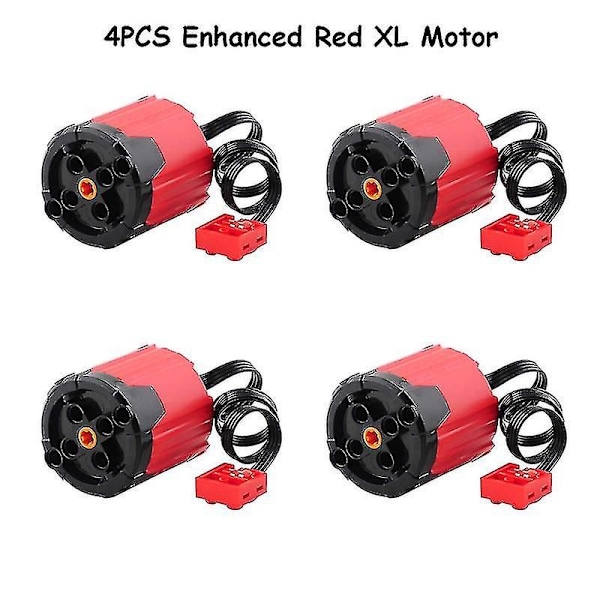 Moc Power Functions Motorpakke M/l/xl/servo Motor Mould King Forbedret Aa Aaa Batteriboks Tekniske Dele Diy Bil Lastbil Power Up 4 XL red