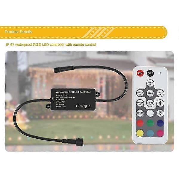 Dæmpbar RGB LED-controller til farverig belysning - Fjernbetjening til RGB-lys