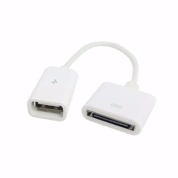 10 cm Dockning 30-stifts hona till USB 2.0 hona Dataladdning Kort kabel Dock 30p &amp; White 15CM