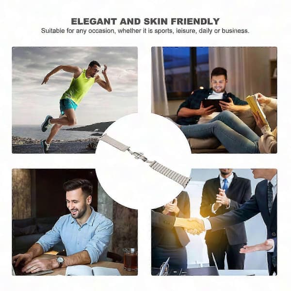 49 mm Quick Release Urrem i Rustfrit Stål Erstatningsrem til iWatch med Fjederstift