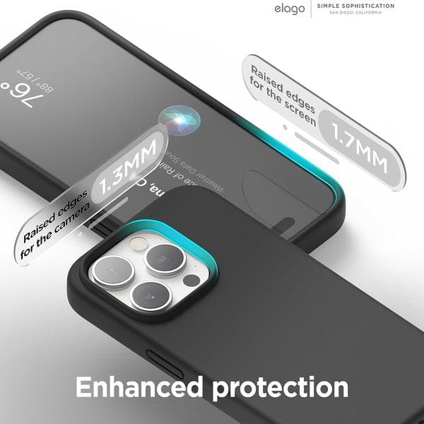 Flydende silikonecover kompatibelt med iPhone 15 Pro, Lyseblå