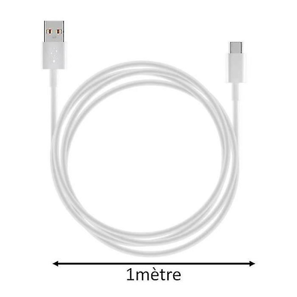 33w hurtigoplader + usb-c usb kabel til Oneplus 7 6,41"-oneplus 7t 6,55"- Oneplus 8 Pro 6,78"- Hvid