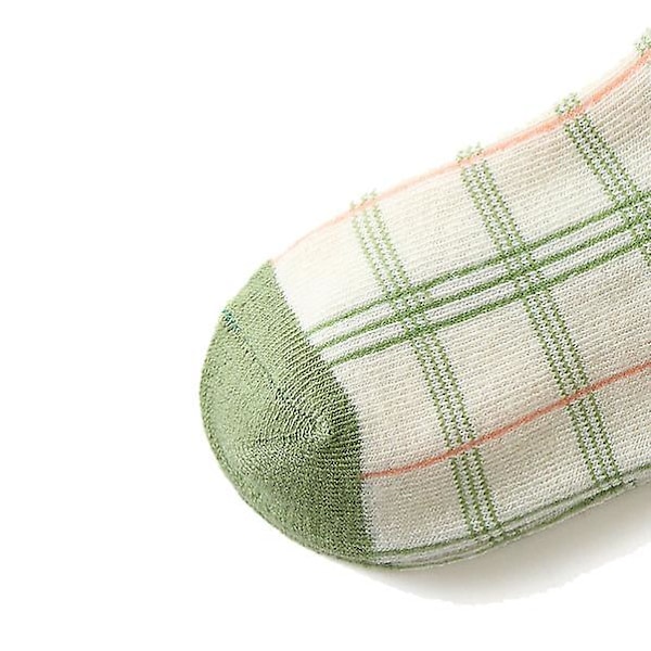 5 Paria Lasten söpöjä piirrettyjä lämpimiä hengittäviä syksy-talvi keskipitkiä putkisukkia GREEN L