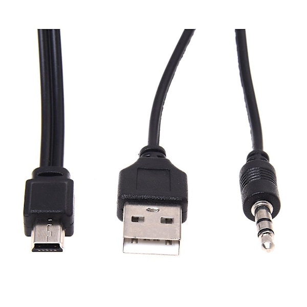 3,5 mm Aux Usb2.0 Han Mini 5 Pin Usb Bærbar Højttaler Lydkabel