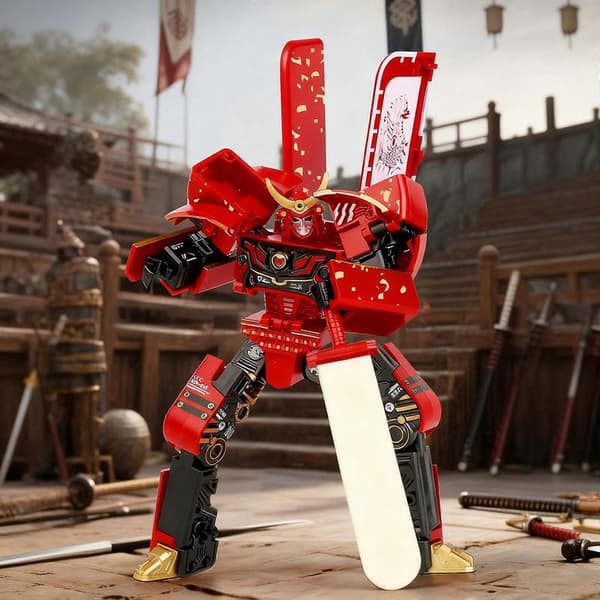 Is Transformering Legetøj, 2 i 1 Transformering til Robot Action Figur, DIY Transformering Figur Legetøj - Pædagogisk Hjerneklods Legetøj strawberry