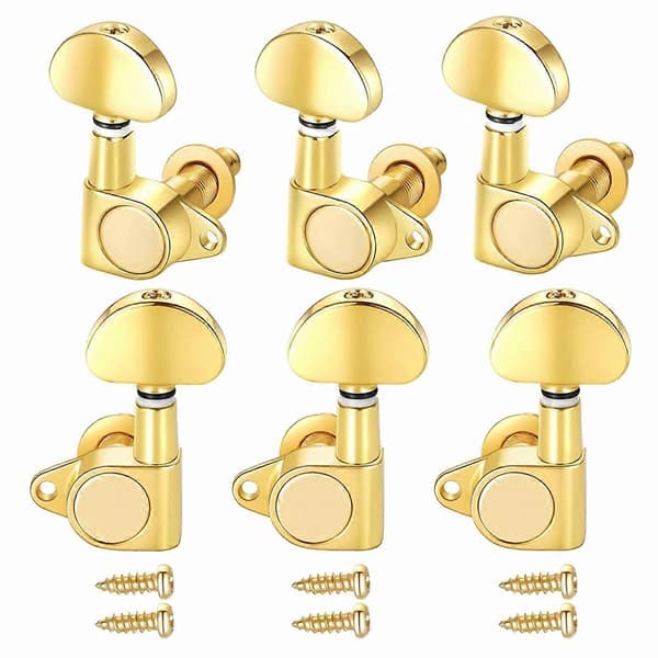 6 STK Gitarstemmeskruer Sett Gitarstemmere Hode