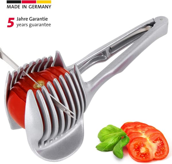 Längd: 18 cm, rostfritt stål, silver, tomatskärare/skivare
