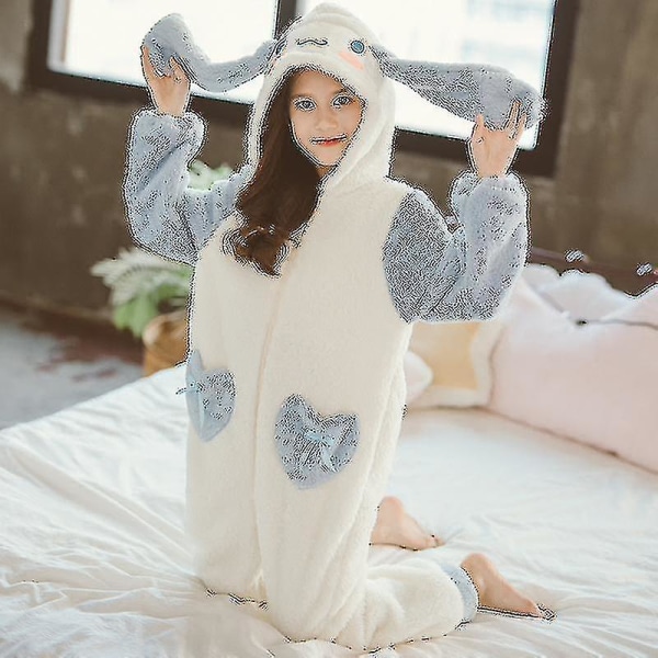 Sanrioed Plysch Anime Cinnamoroll Vinterflanell Barn Rompers Flicka Pojke Toddler Jumpsuit Spädbarnskläder Pyjamas Barnoveraller Gift-yvan 110cm Cinnamoroll