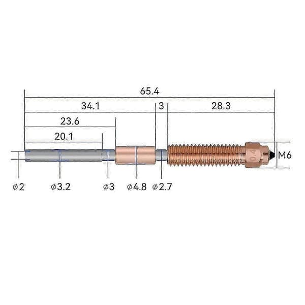 K1C Quick-Swap Munstyckssats för K1 Max K1C Ender3 V3 Snabb Installation Högflödesutskrift Uppgraderat Hotend-Munstycke