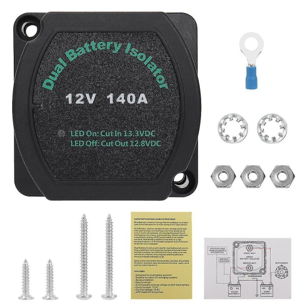 Dual Battery Split Charge Relay 12v 140a Spänningskänslig husbil Vsr--
