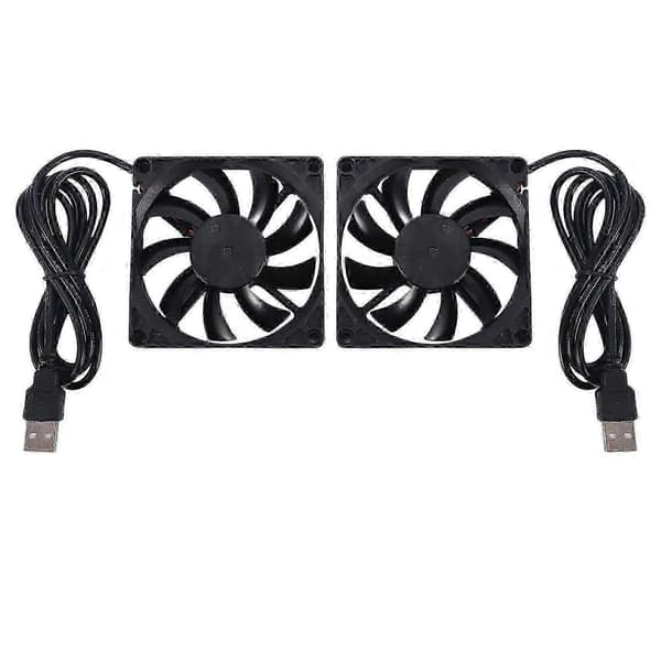80mm 5V USB-blæser 80mm 8cm 8015 Børsteløs DC-køleblæser PC Computer Router Kabinetblæser Køler 2 stk.