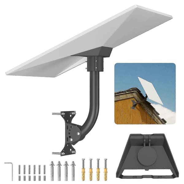 Starlink Gen 3 Takfäste Justerbart Svängbart Väggfäste med Generation 3 Metallrörsadapter för V3 Dish Pole Mount Kit 0,5 5