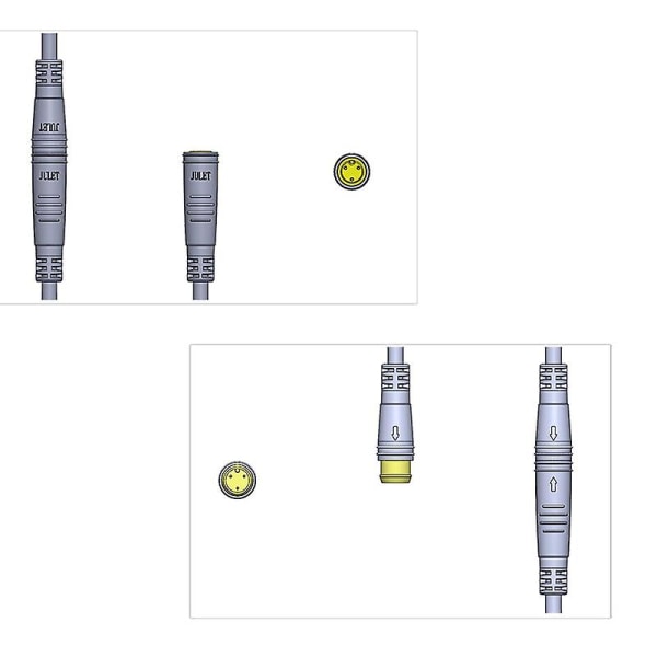 Elcykelförlängningskabel 3 stift hane till hona Vattentät kabel Ebike förlängningskabel Anslutning black