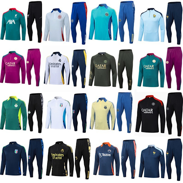 2425 Real Madrid Atletico Madrid Paris Ajax Ranska Englanti Espanja M Liigan puolivetokoulutuspaita jersey 8 14