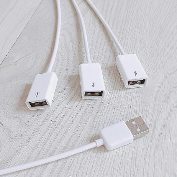 USB-splitter USB-förlängningskabel USB hane till 3 USB hona adapter Multipla USB Black