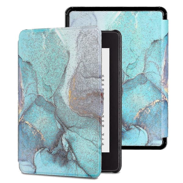 Etui til Kindle Paperwhite 6 tommer 2012,2013,2015,2016 version, Smart Wake Sleep 003 Green Marble Kindle 10th Gen. 2019