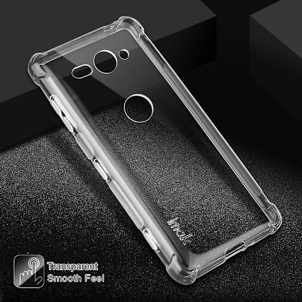 IMAK for Sony Xperia XZ2 Compact Skin Feel Anti-drop TPU-deksel + Eksplosjonssikker skjermbeskytter