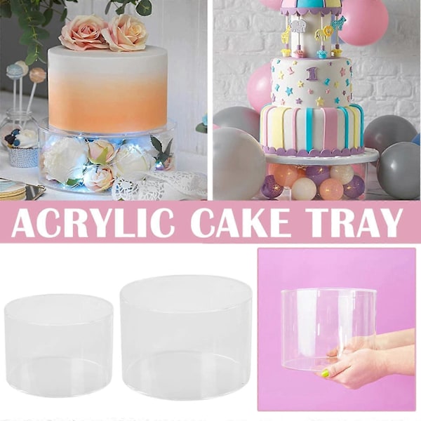Klar Akryl Rund Cupcakesställ Display Bröllop & Fest Cup Cake Hållare 25cm