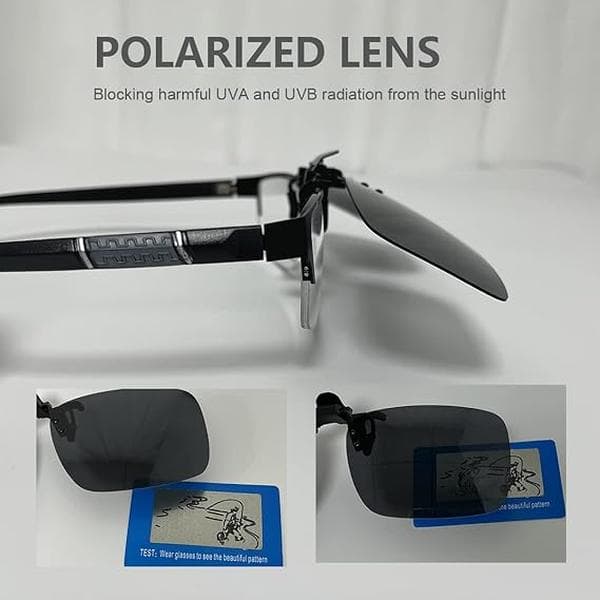 2-pack Clip-on Solglasögon Passar på Glasögon - Polariserade Uppfällbara