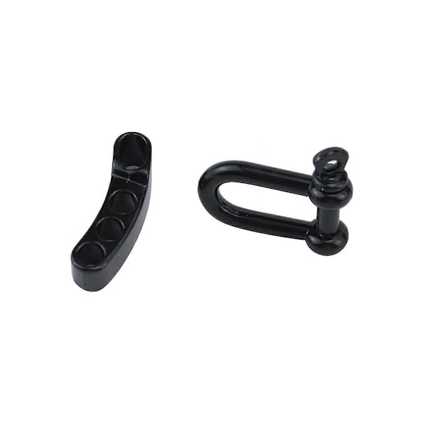 10 stk. Paracord Armbånd Sjakkelspenne, Bueanker Sjakkel Lås D Sjakkel Klips Justerbar for Overlevelsesarmbånd Black