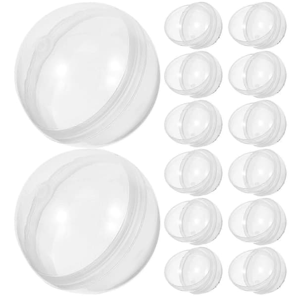 50-pak multi-purpose klare runde plastikbolde, perfekte til fyldning og gribespil. 2.8X2.8cm