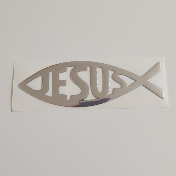 Christian Fish Symbol for Car Jesus Fish Car Emblem,Metal Christian Decals Crafts Fish Decal