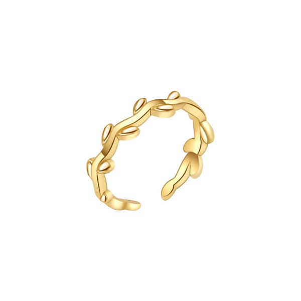 Guld tåring til kvinder, justerbar ring til kvinder i sølv, guld