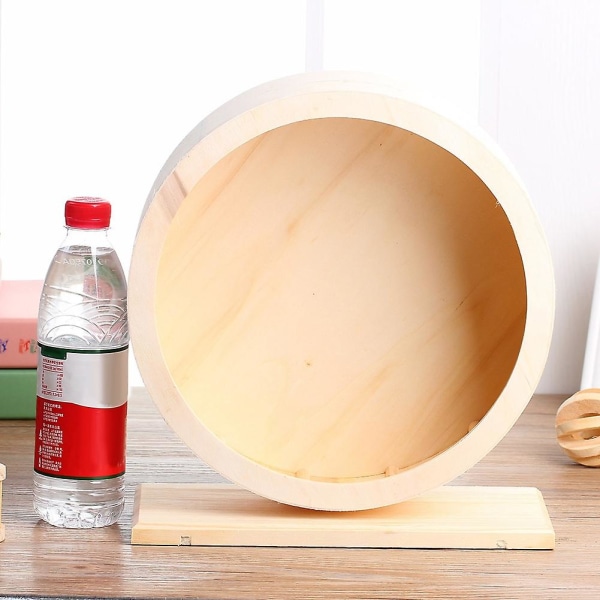 Trä Mute Roller Hamster Löpning Mouse Hedgehog Sports Wheel Pet Toy