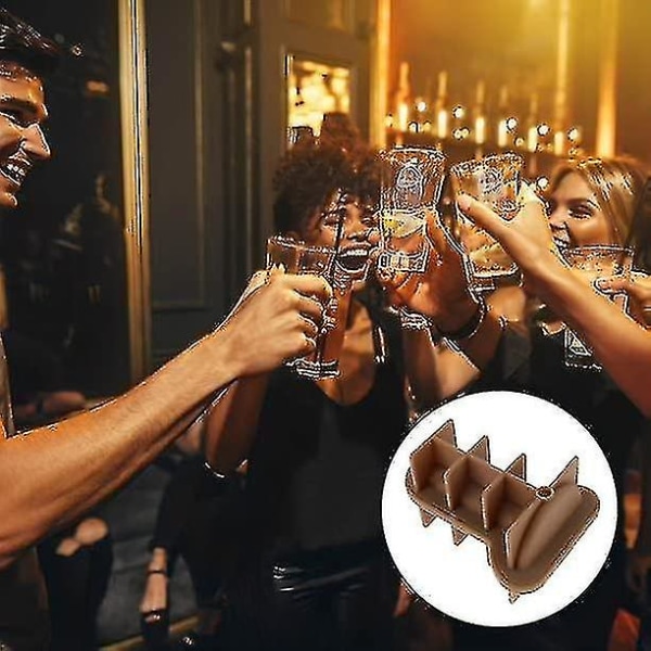 2 stk. Spoof Ice Cube Mold, Voksen Prank Ice Cube Mold, Silikon Ice Cube Mold Novelty Party Ice Cubes Maker brown 2 pcs