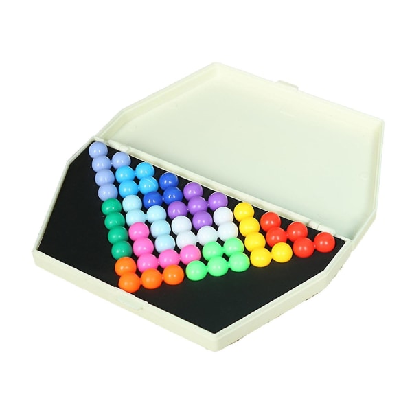 1 set smart pärlpyramidspel för barn Pedagogisk hjärnteaserleksak med färgglada bollar Engagerande pussel