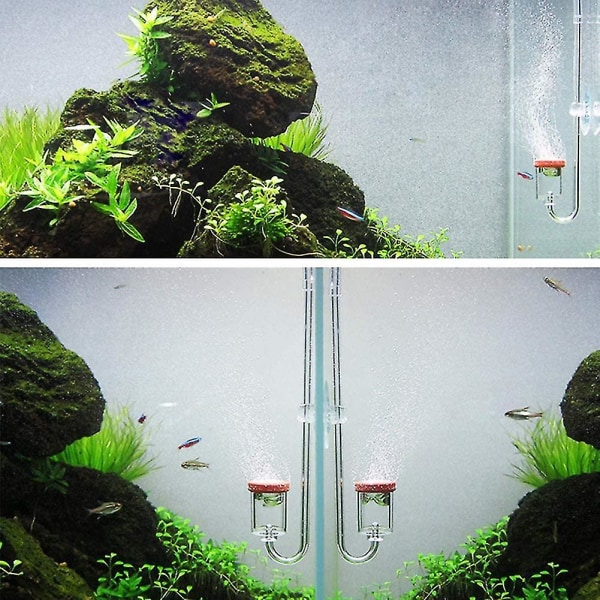 CO2-Diffusor, Klar Akryl CO2-Diffusor, CO2-Diffusor Til Akvarieplanter Græs Vand (m)
