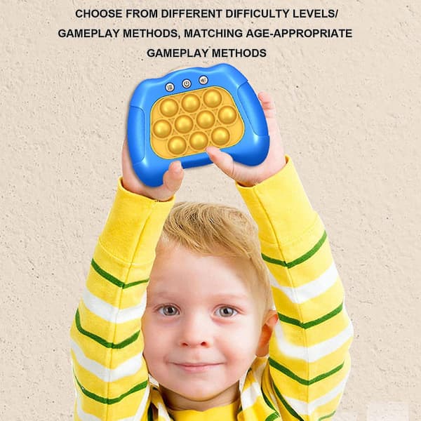 Pop Push It Game Controller Boble Sensorisk Fidget Legetøj Elektronisk Whack Konsol Yellow