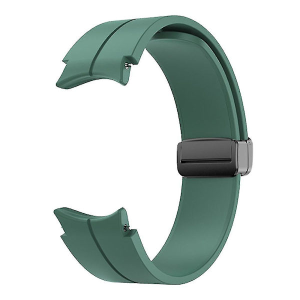 Foldbar blød silikone magnetisk spændestrop til Samsung Galaxy Watch 4/5 Watch5 Pro Sportsrem Green