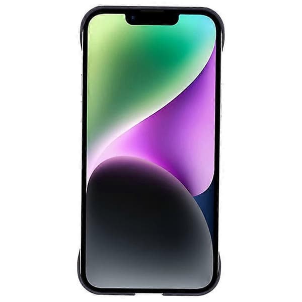 Kompatibel med iPhone 15 Plus etui rammeløst hud-touch hårdt PC telefoncover DarkPurple