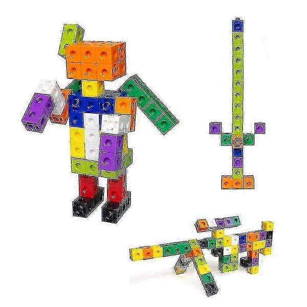100 stk. matematikk-koblingskuber Numberblocks sammenlåsende multilink telleblokker HY-26 Set b