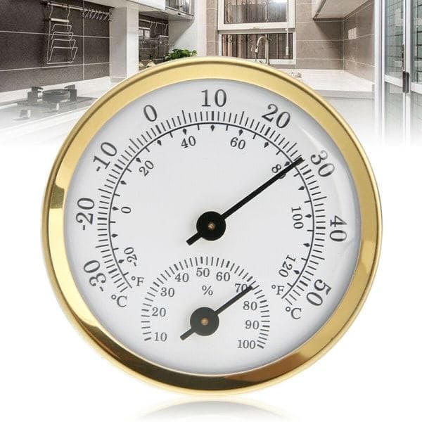 Analog indendørs hygrometer temperaturmåler hygrometer sølv Sølv Silver