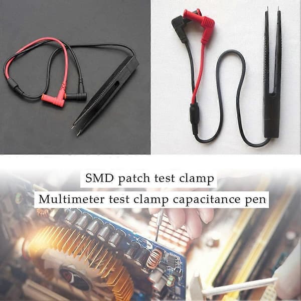 2 STK til SMD Chip Test Clip Kapacitans Induktor Modstand Test Clip Meter Ledningsprobe Multimeter Pincet
