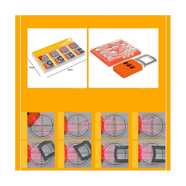 Geometrisk Optik Experiment Kit Konkav-konvex Lins Refraktion Optiskt Experiment Kit
