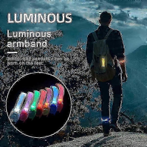 Glödande löpararmband med LED-ljus justerbart_cdb1 Blue