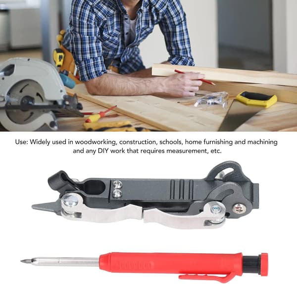Multifunctional Woodworking Desktop Tool Compass Edge Ruler Measuring Line Desktop Ruler Contour Template T