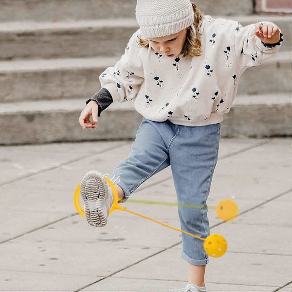 Hoppboll för barn, fotboll, gungboll, sportleksak, fitnessspel, inomhus och utomhus, lila yellow