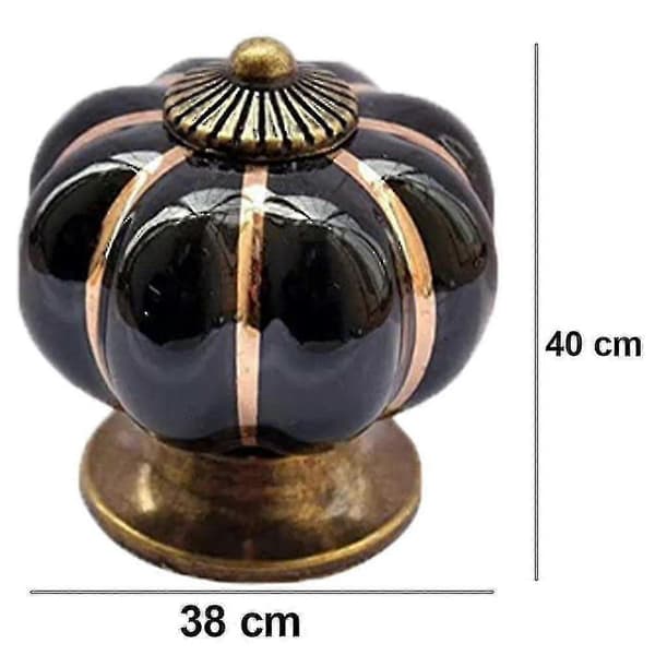 8 stk. skuffeknopper kommode møbelknopper keramik 38mm dørknopper bedste gave Black