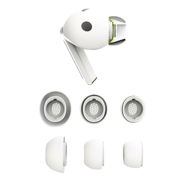 Galaxy Buds3 Pro Silikone Ørepropper, 3 Par S/M/L til Støjisolering white